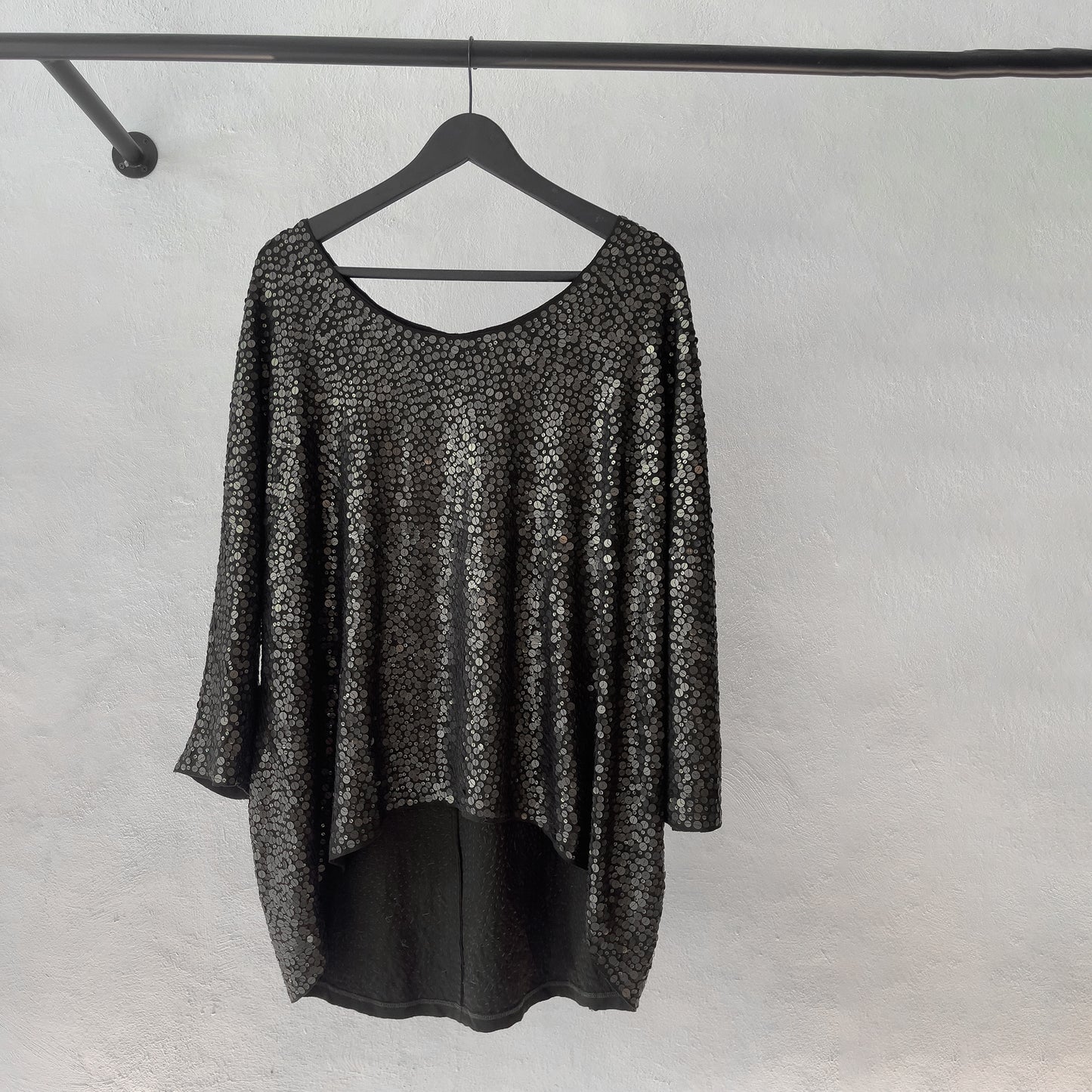 Sequinned T-shirt in Viscose